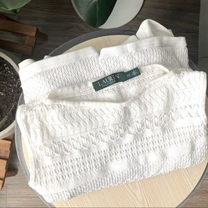 SOLD - Ralph Lauren White Knit Dress (petite)